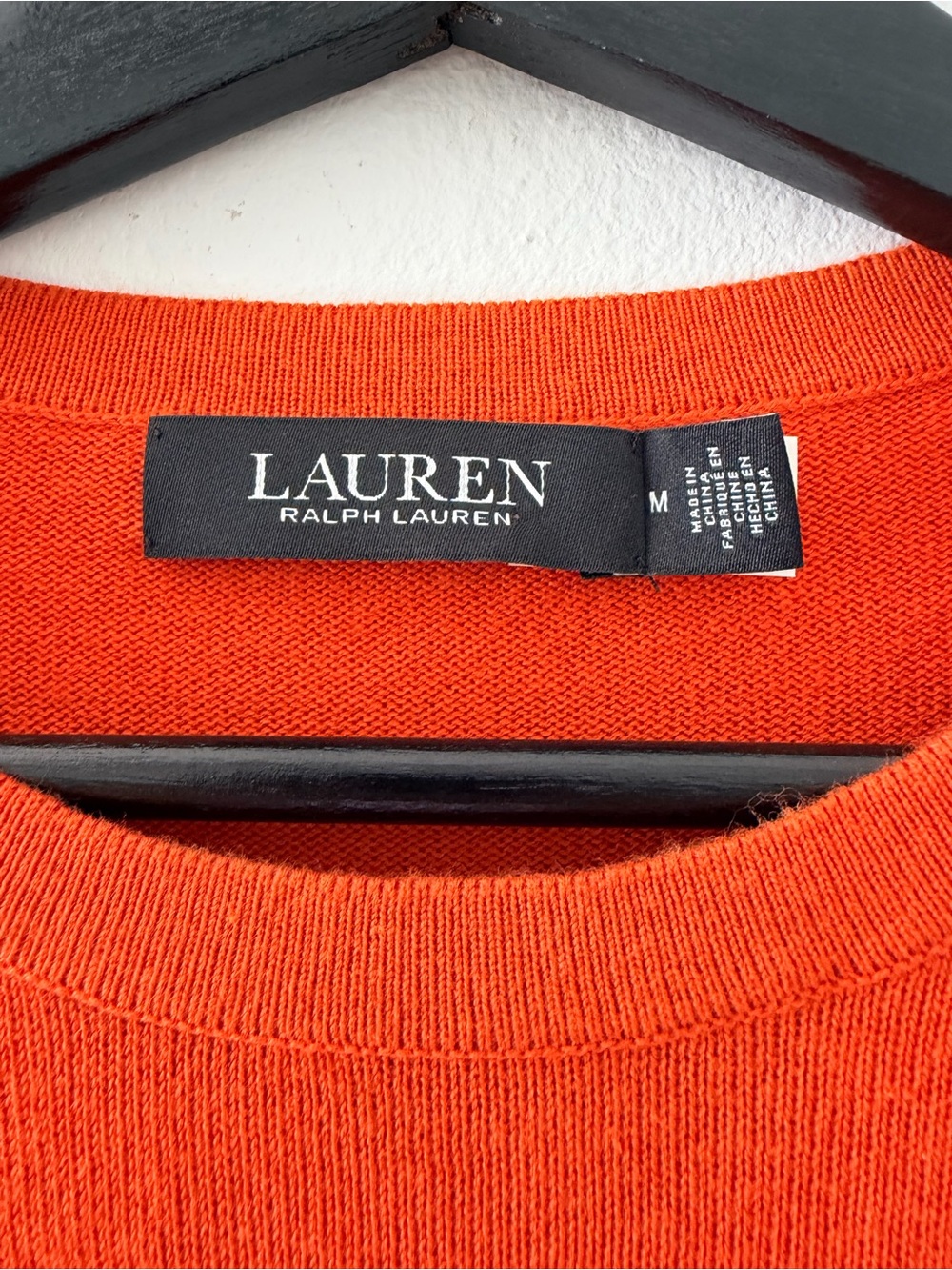 Ralph Lauren women's Bright Orange Crewneck Sweater - Picture 3 of 5